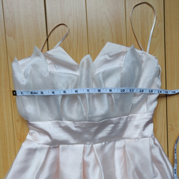 Wedding Peach Mini Bride Puffy Party Prom Dress - Picture 6 of 8